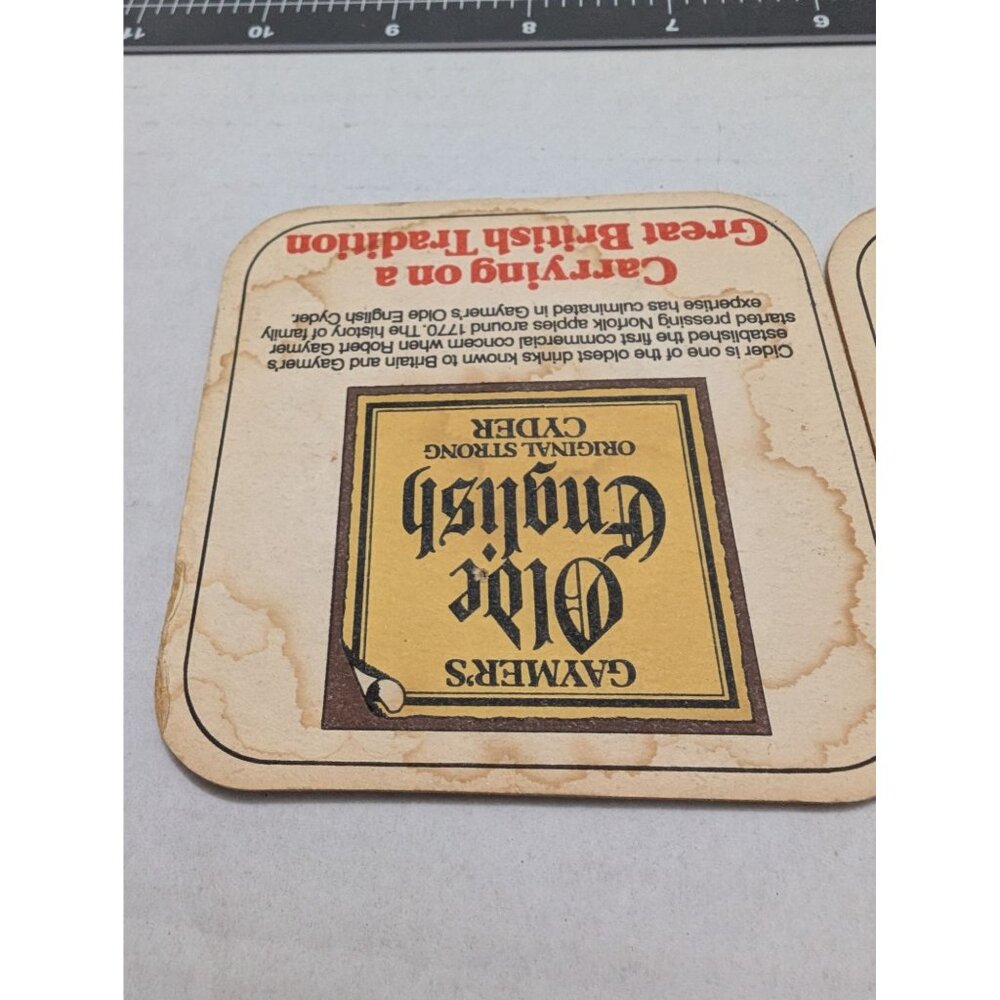Gaymer's Olde‎ English Original Strong Cyder Cardboard Coaster lot 2 4 & 8 - Picture 6 of 7